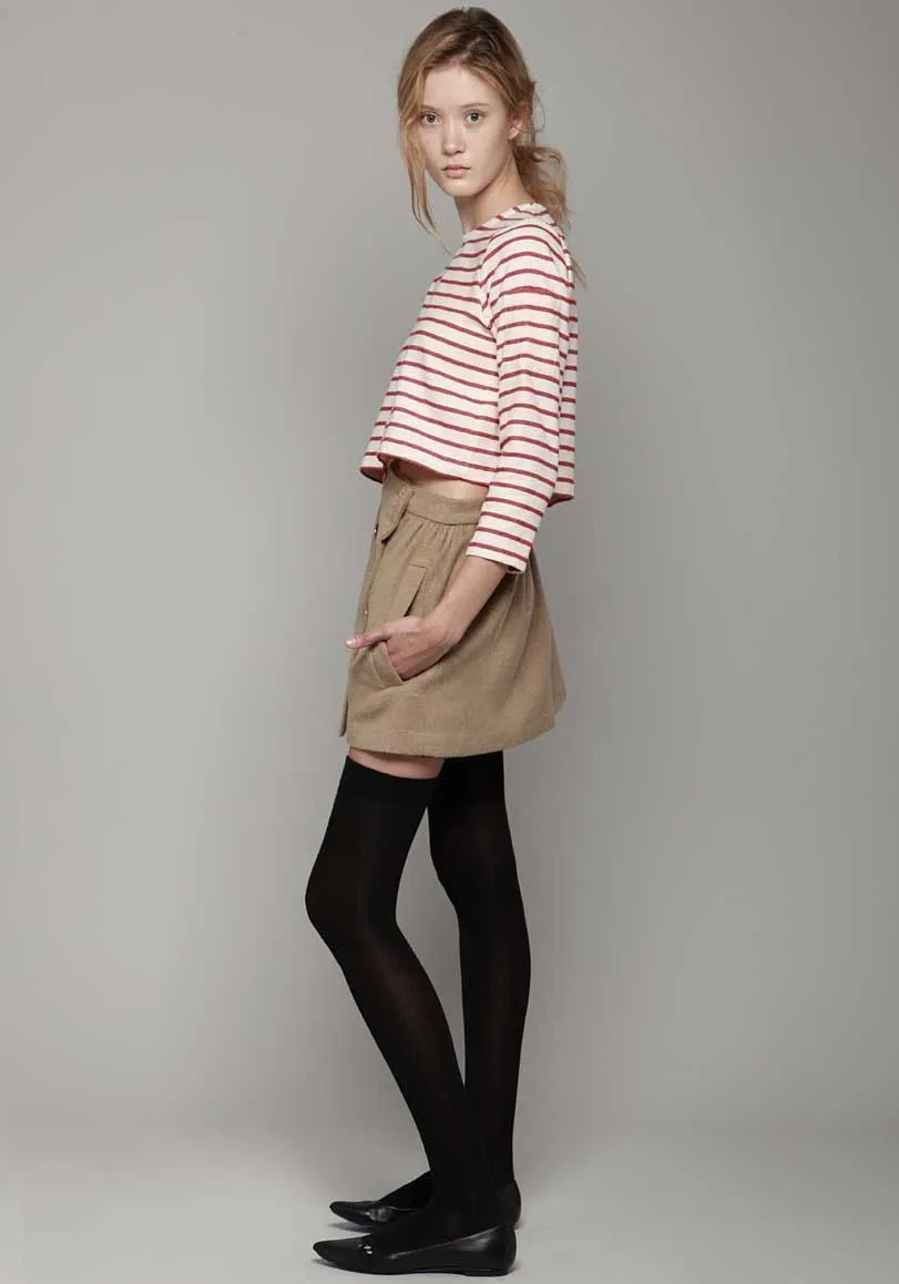 Flared Peacoat Skirt