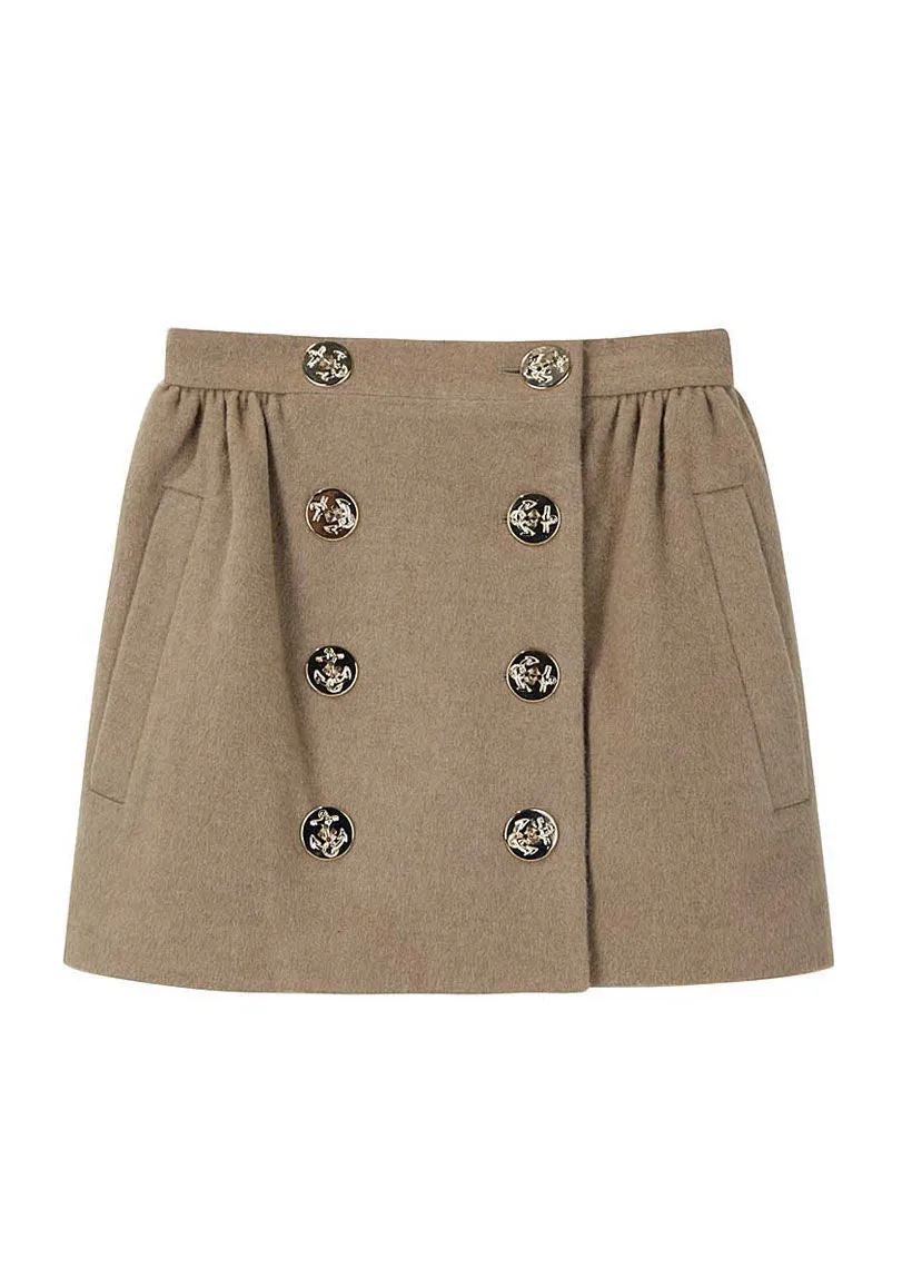 Flared Peacoat Skirt