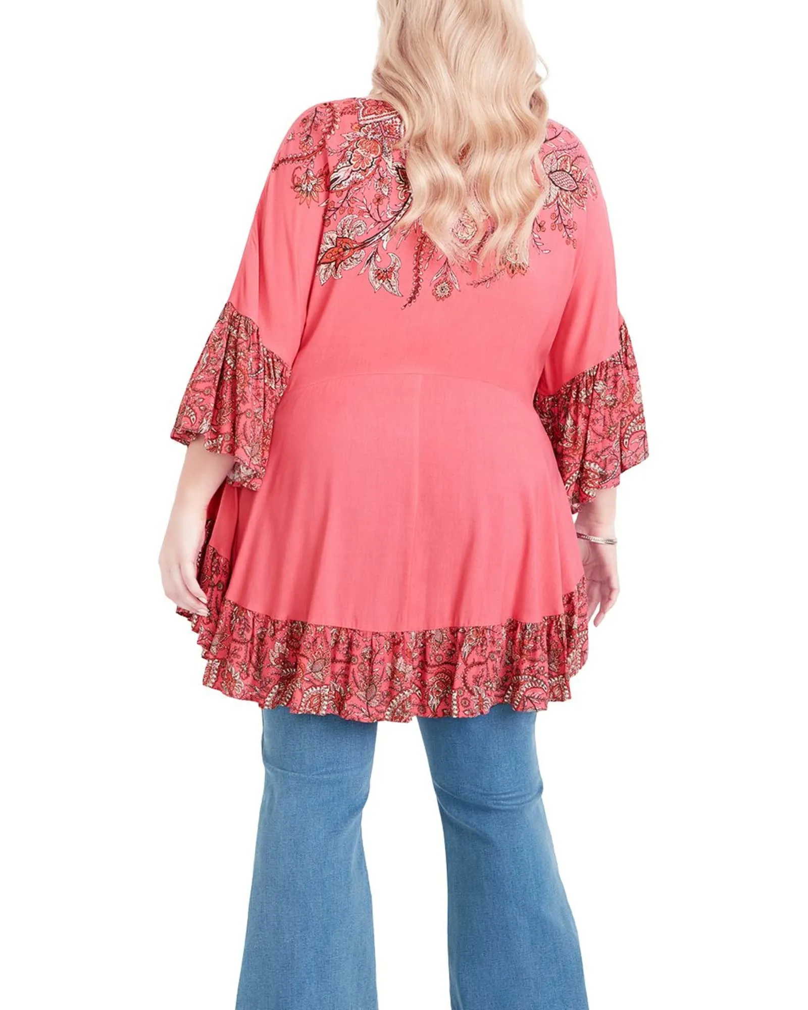 Frankie Frill Top  | Rose Paisley