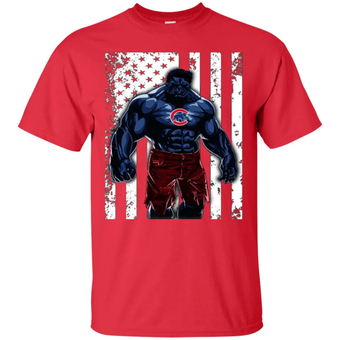 Giants Hulk Chicago Cubs T-shirt Flag Men Cotton T-Shirt