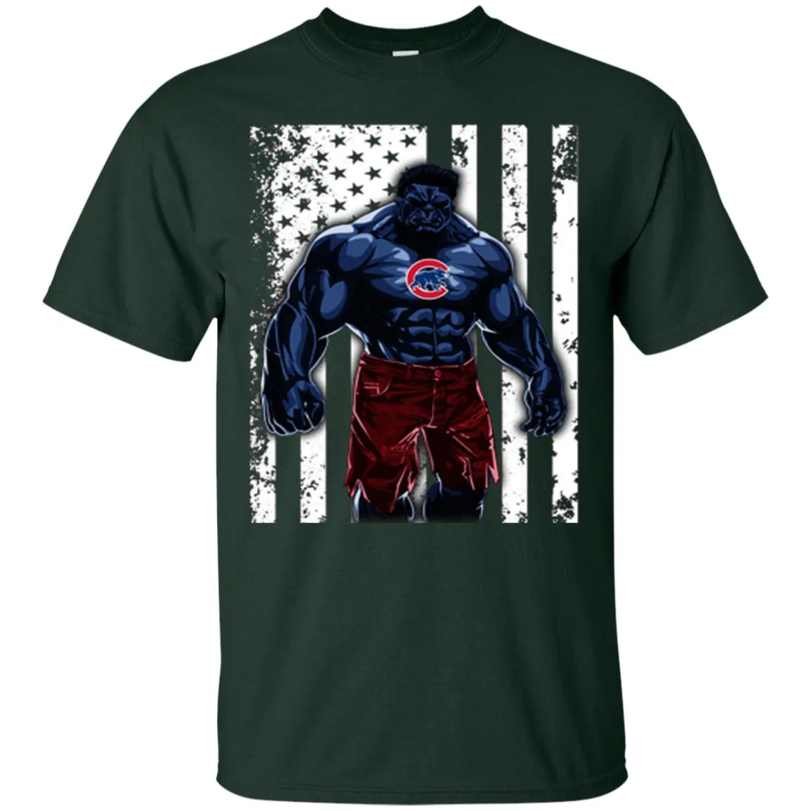 Giants Hulk Chicago Cubs T-shirt Flag Men Cotton T-Shirt