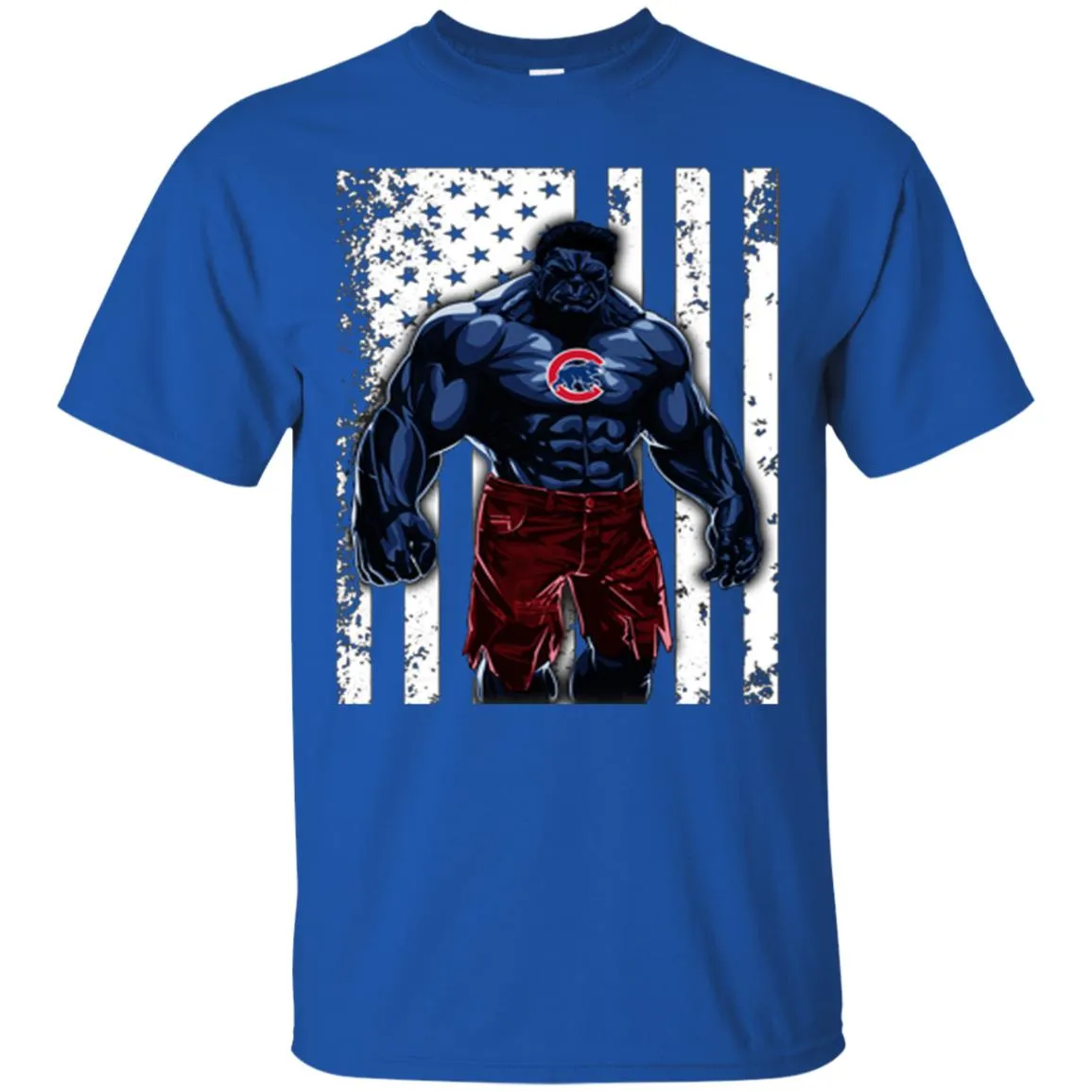 Giants Hulk Chicago Cubs T-shirt Flag Men Cotton T-Shirt