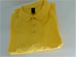 Gildan Mens Short Sleeve Polo Shirt Color Yellow Size Small