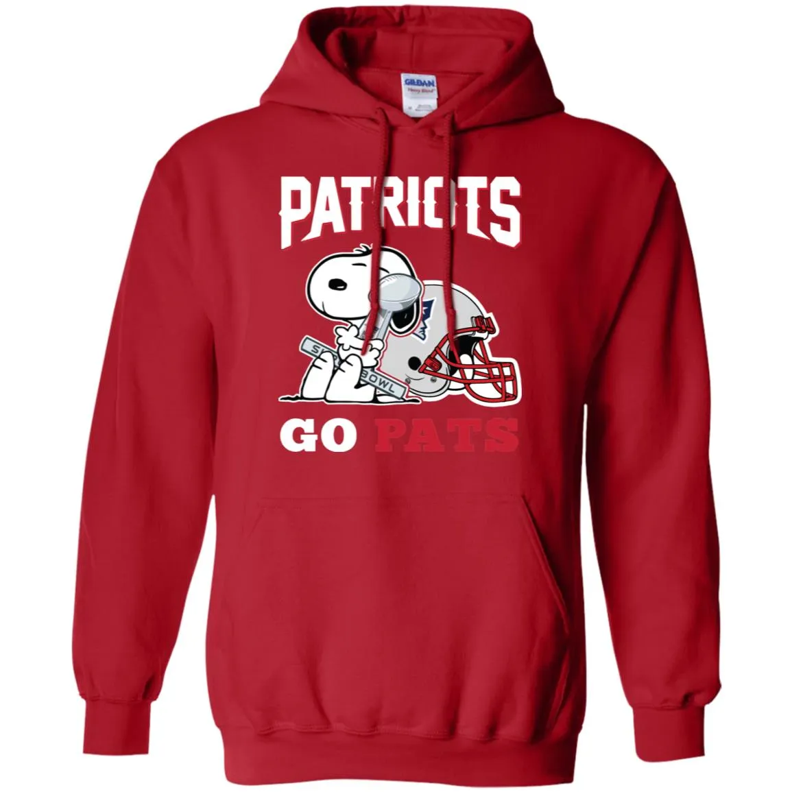 Go Pats - New England Patriots Super Bowl 2019 Snoopy Football Nfl Pullover Hoodie Sweatshirt