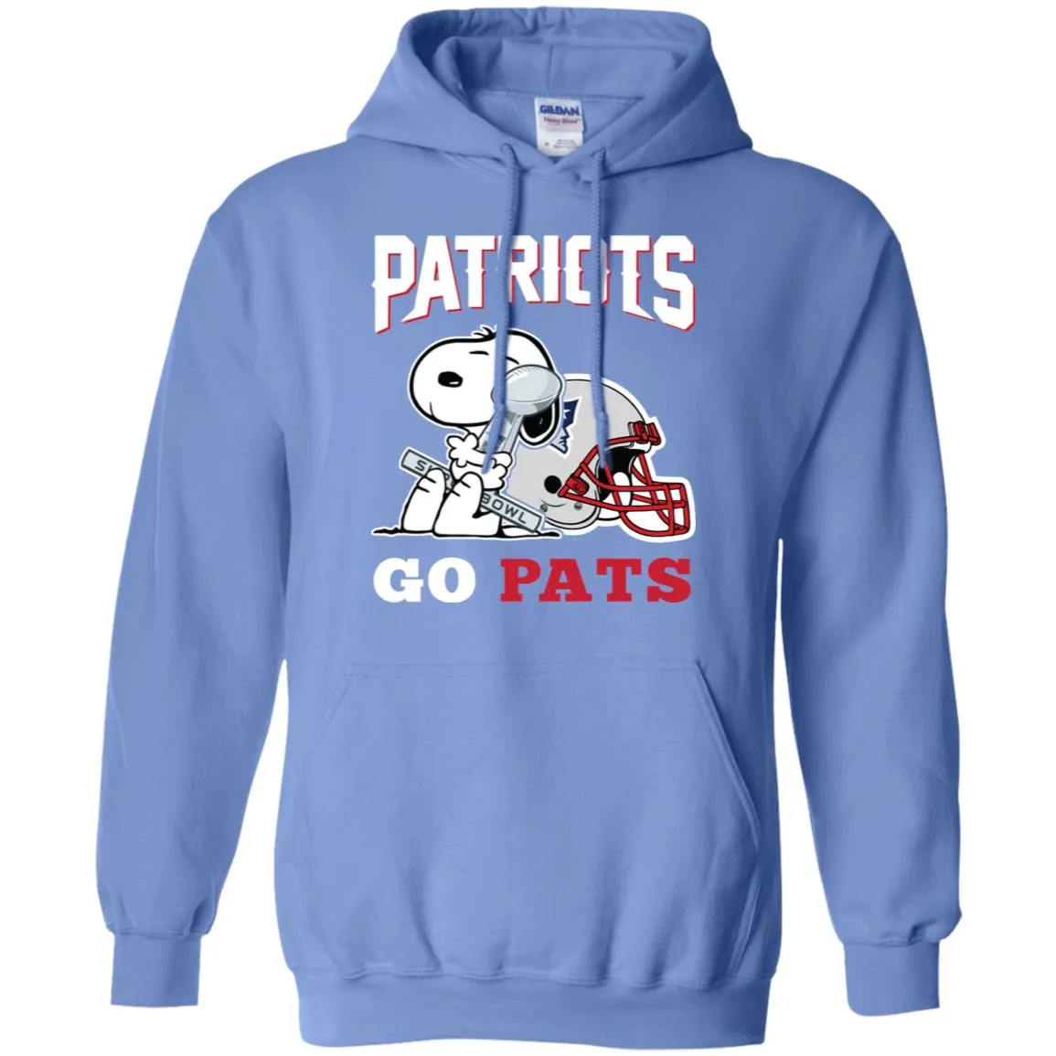 Go Pats - New England Patriots Super Bowl 2019 Snoopy Football Nfl Pullover Hoodie Sweatshirt