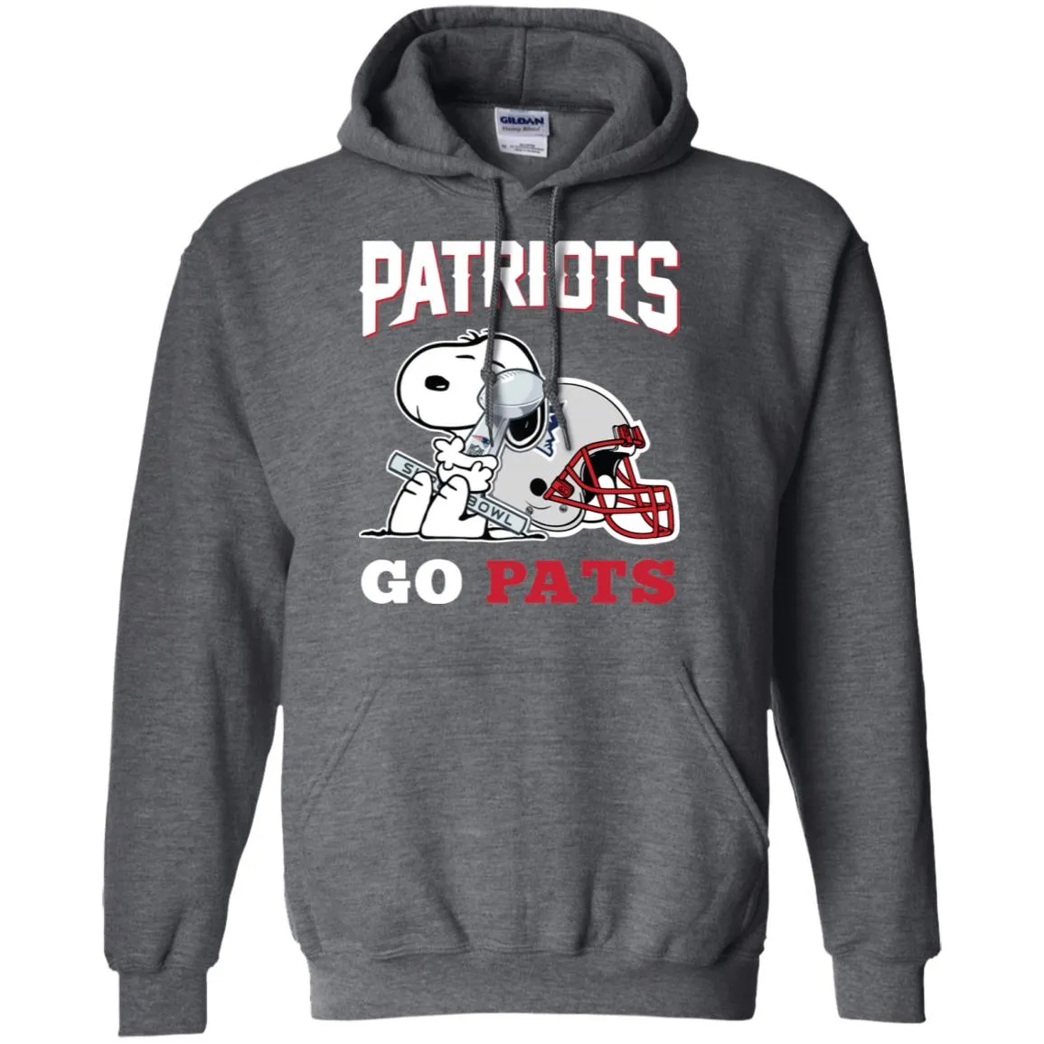 Go Pats - New England Patriots Super Bowl 2019 Snoopy Football Nfl Pullover Hoodie Sweatshirt