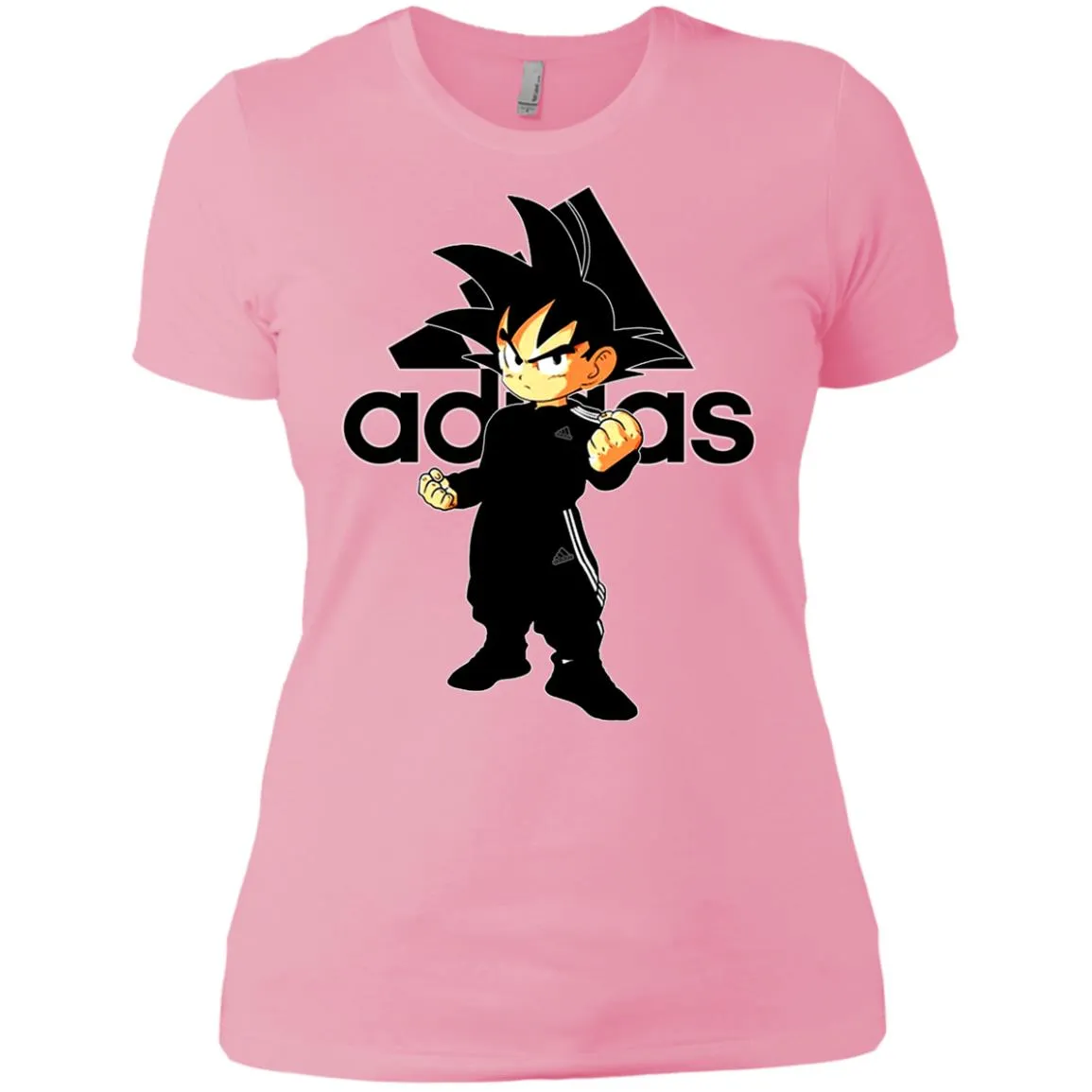 Goku Adidas Black T-shirt Women Cotton T-Shirt