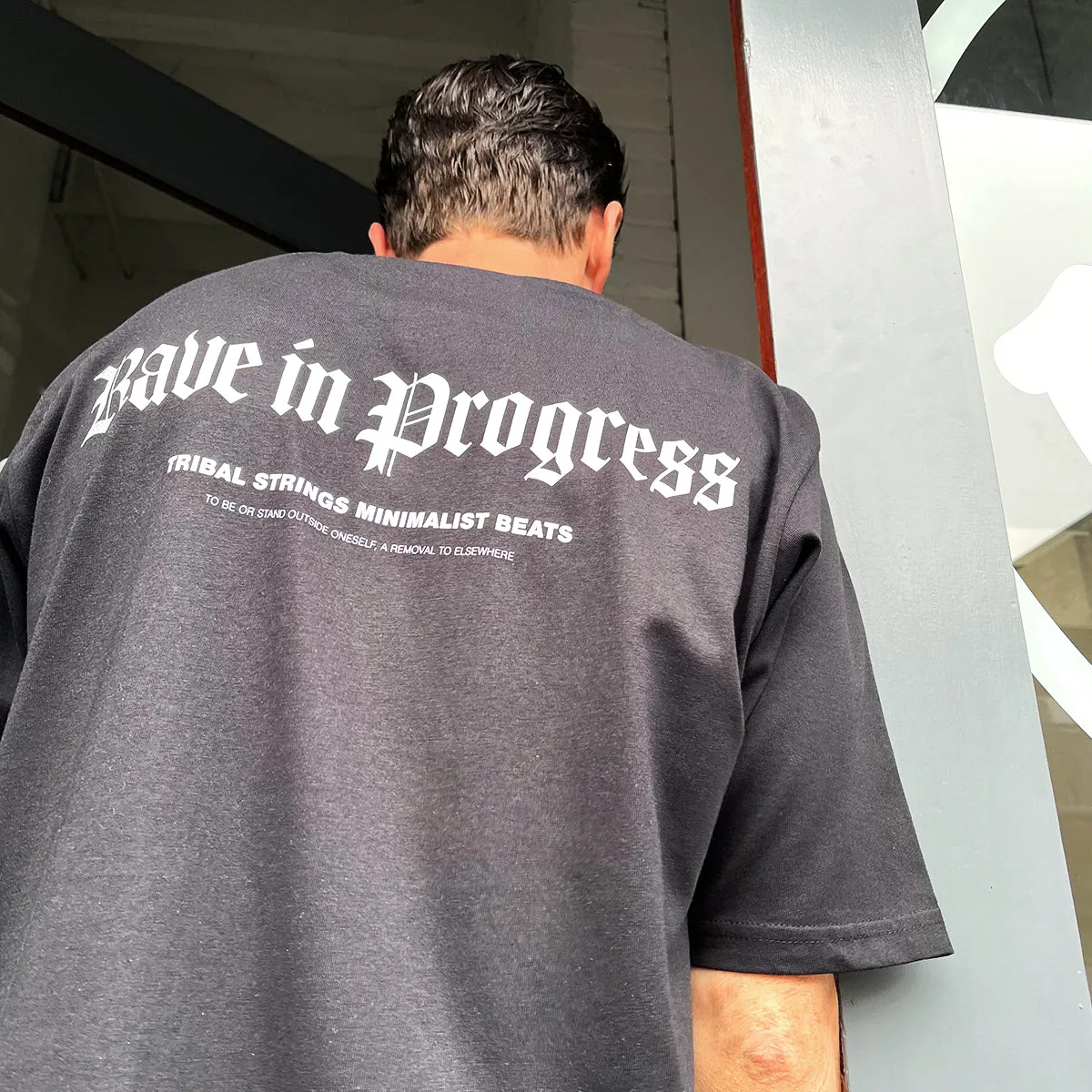 Gothic Rave in Progress Back Print - Tshirt - Black