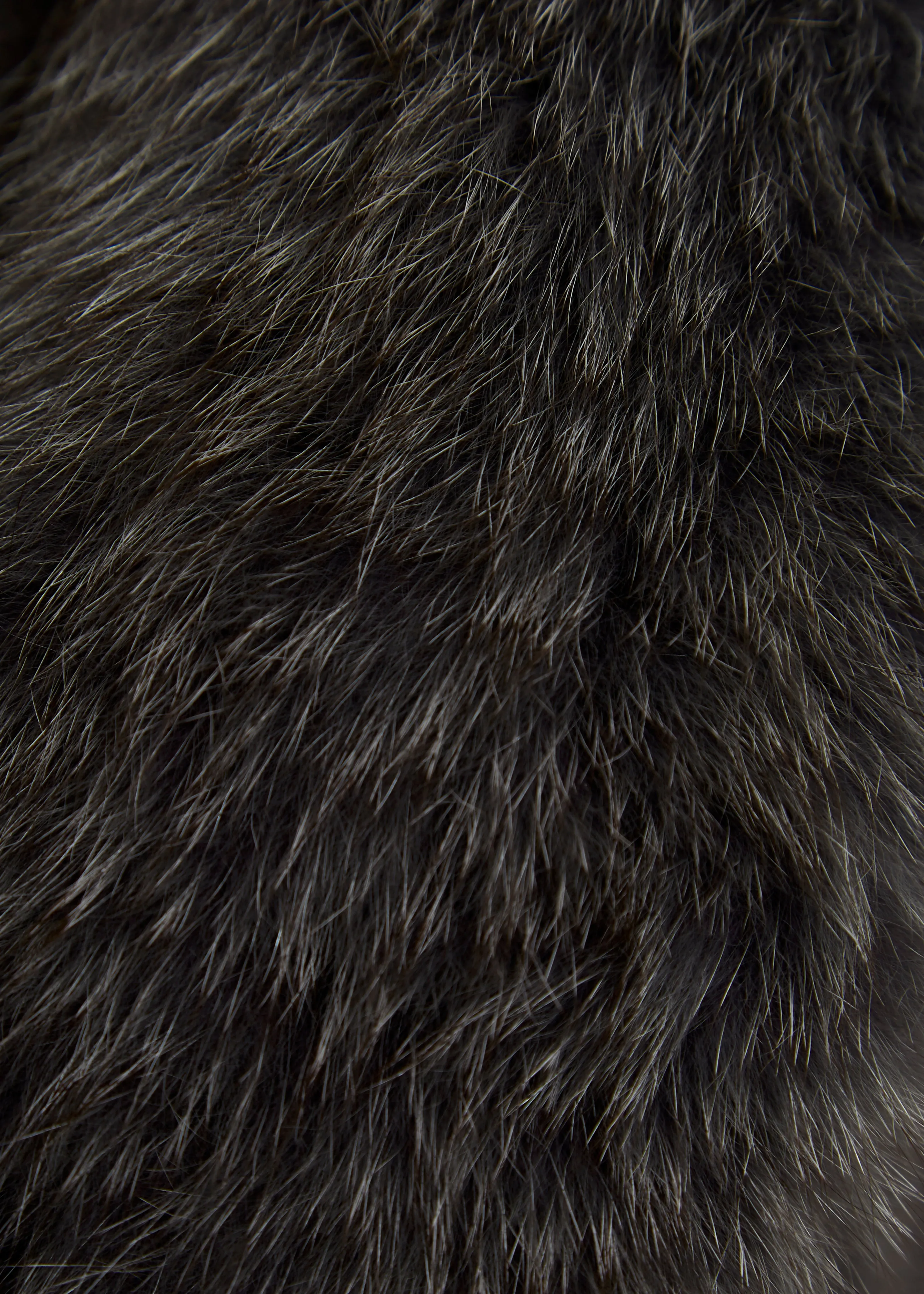 Grey Genuine Fox Fur Collar