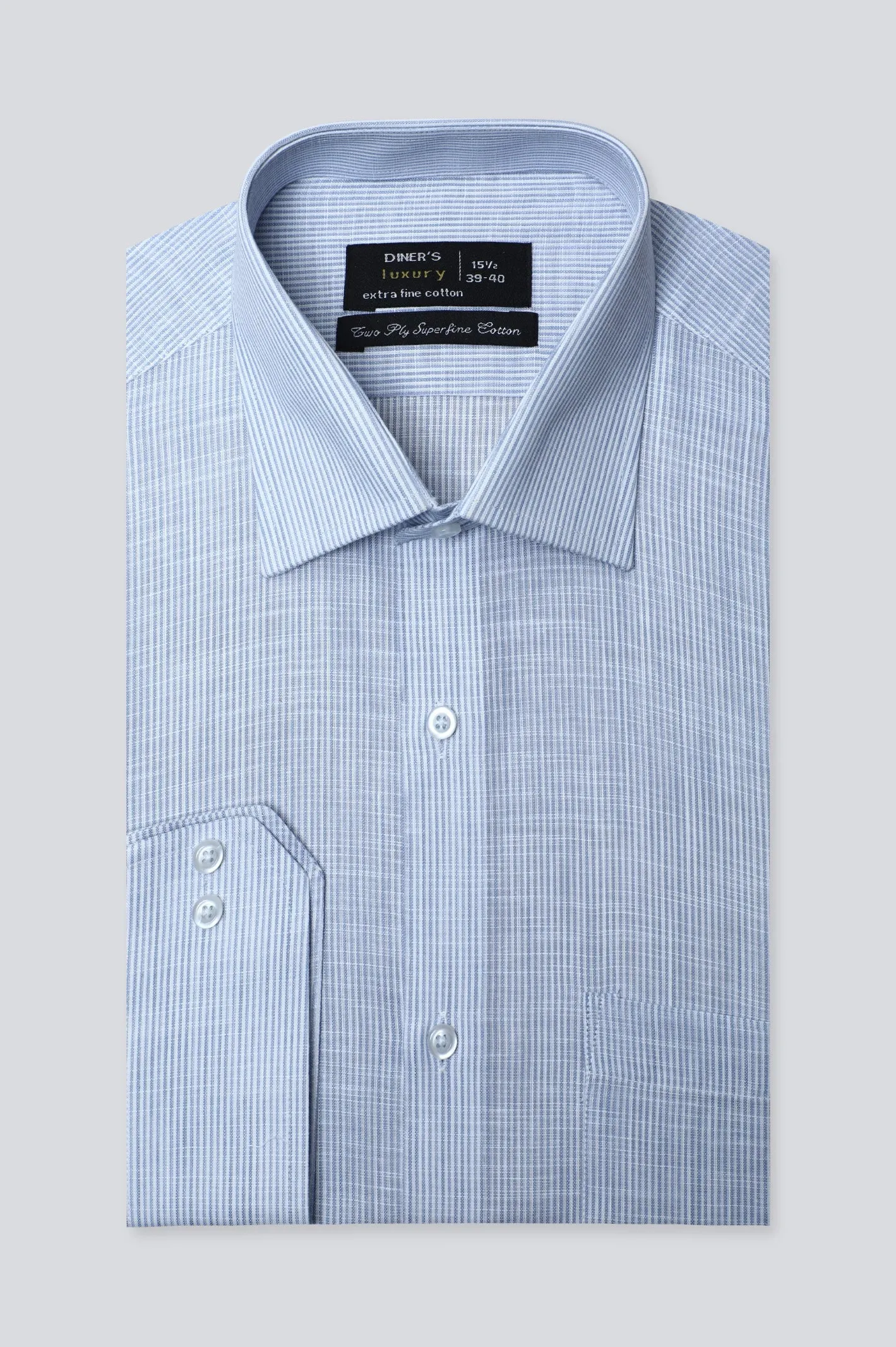 Grey Pin Stripe Formal Shirt