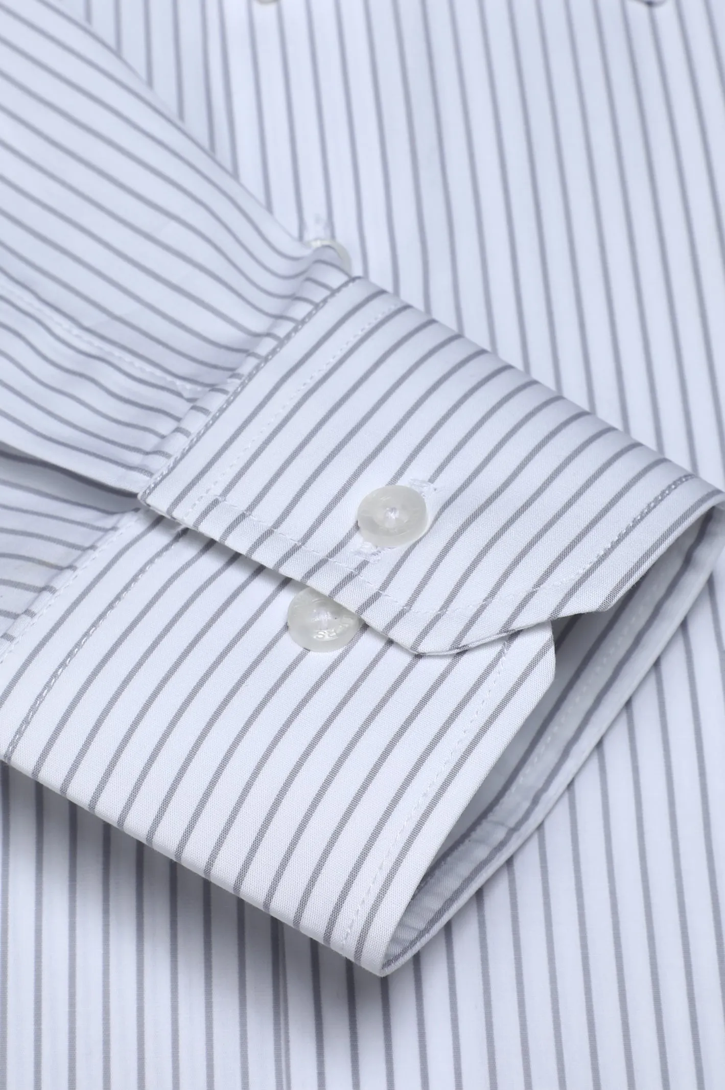 Grey Pinstripe Formal Shirt