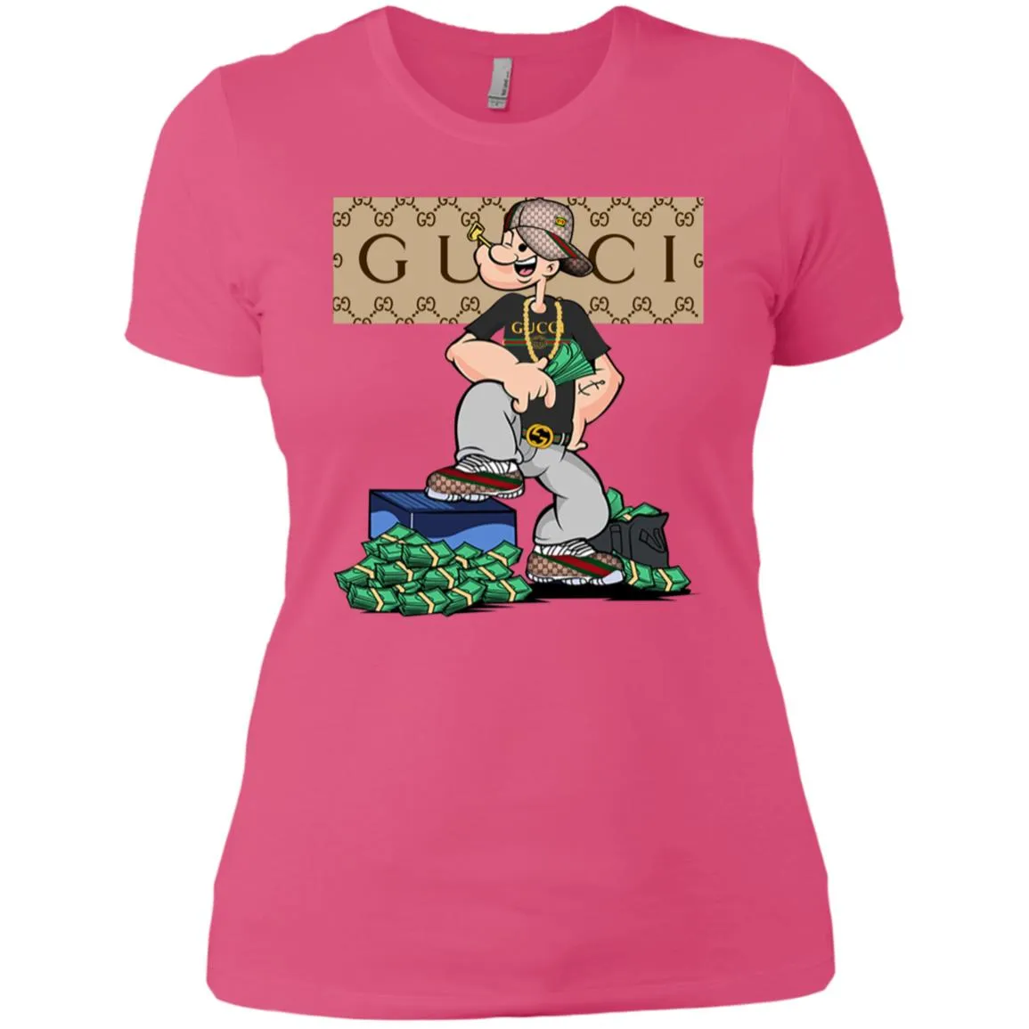 Gucci Cartoon T-shirt Women Cotton T-Shirt