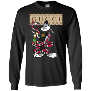 Gucci Rabbit Snake Gift Birthday T-shirt Men Long Sleeve Shirt