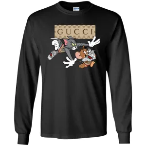 Gucci Tom And Jerry Cartoon T-shirt Men Long Sleeve Shirt