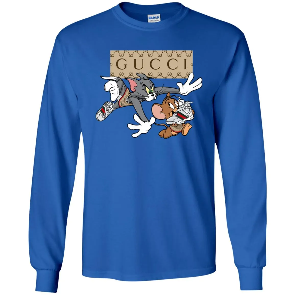 Gucci Tom And Jerry Cartoon T-shirt Men Long Sleeve Shirt