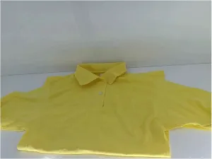 Hanes Mens Short Sleeve Polo Shirt Color Yellow Size Small