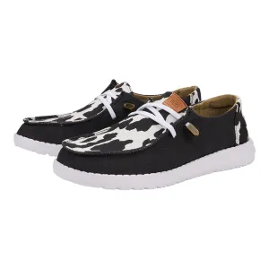 Hey Dude Women's Wendy Animal Black Cow