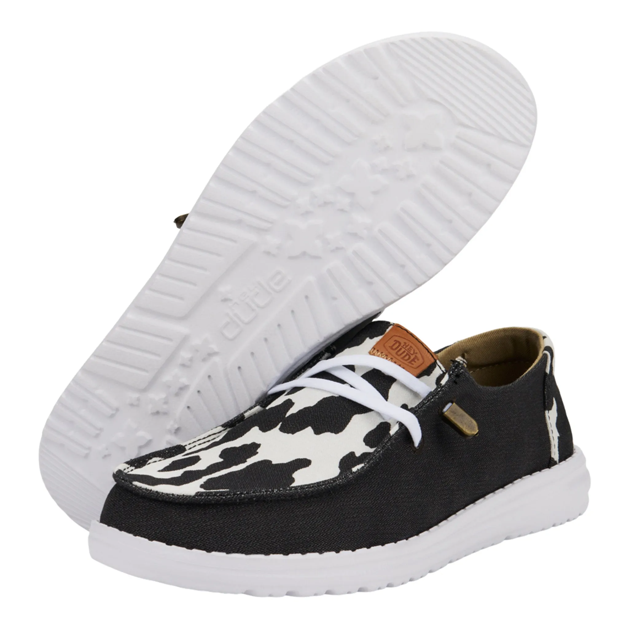 Hey Dude Women's Wendy Animal Black Cow