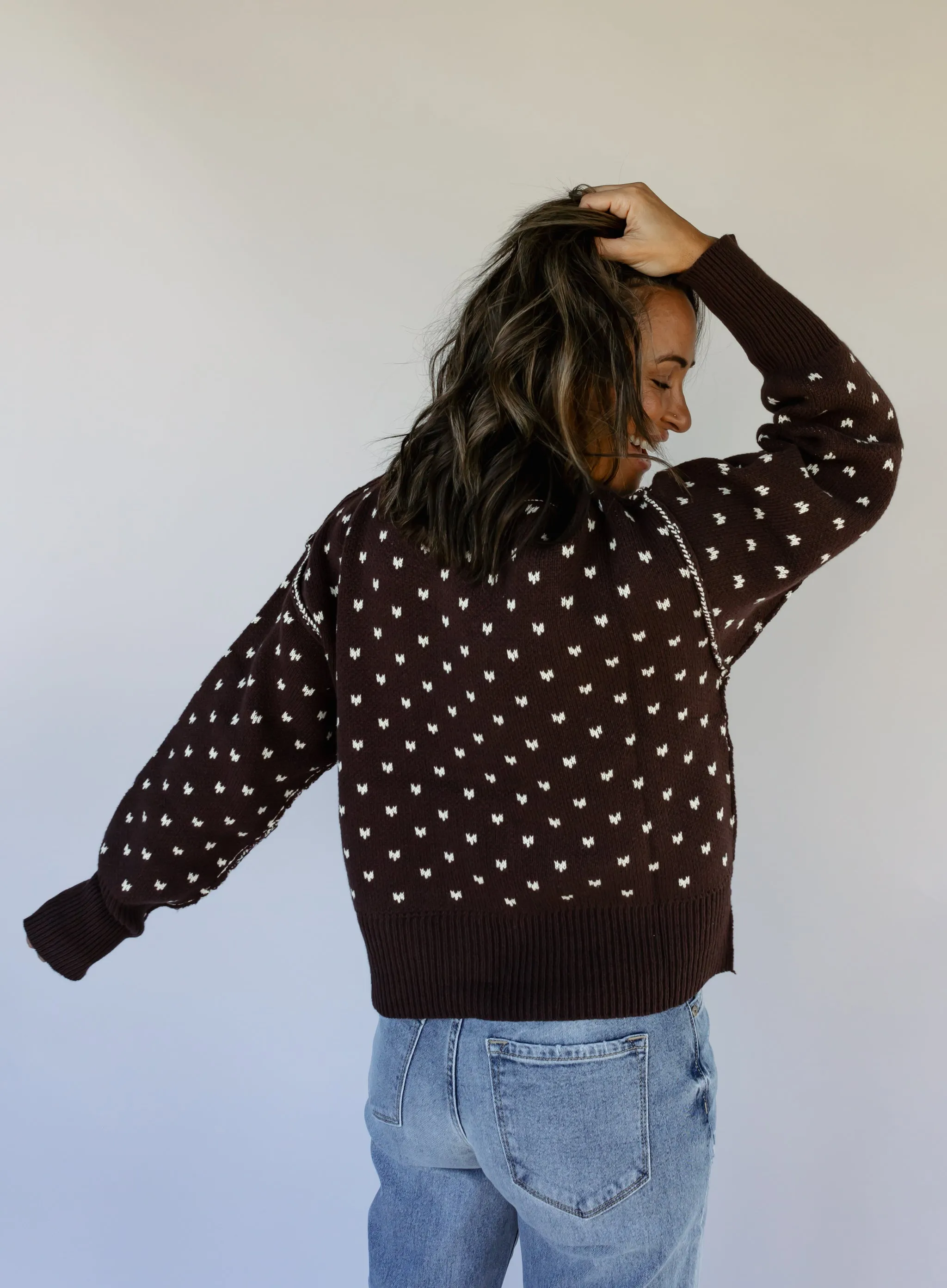 Holly Heart Crop Sweater