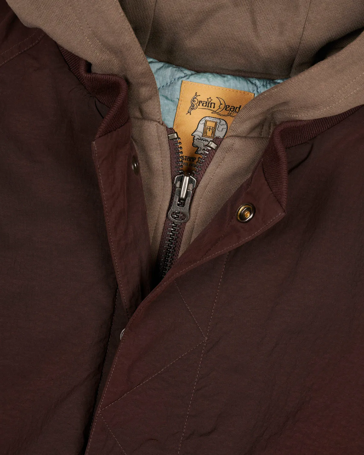 Hooded Flight Jacket - Chocolate