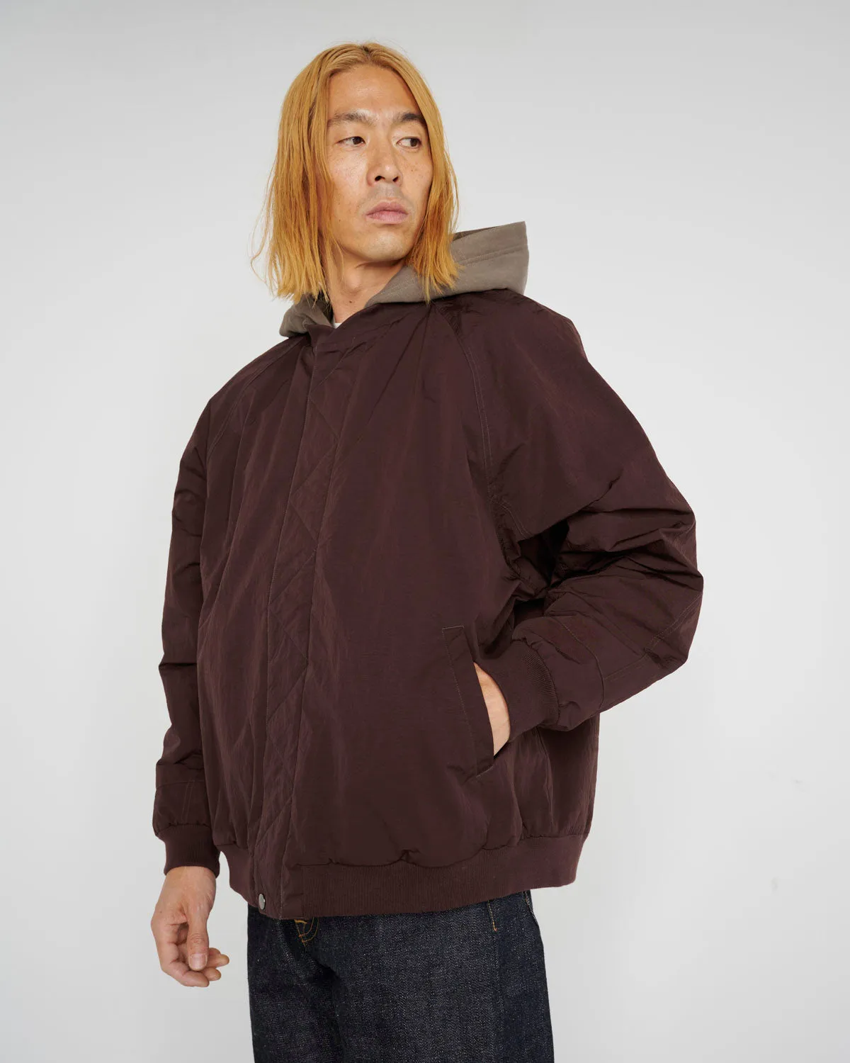 Hooded Flight Jacket - Chocolate