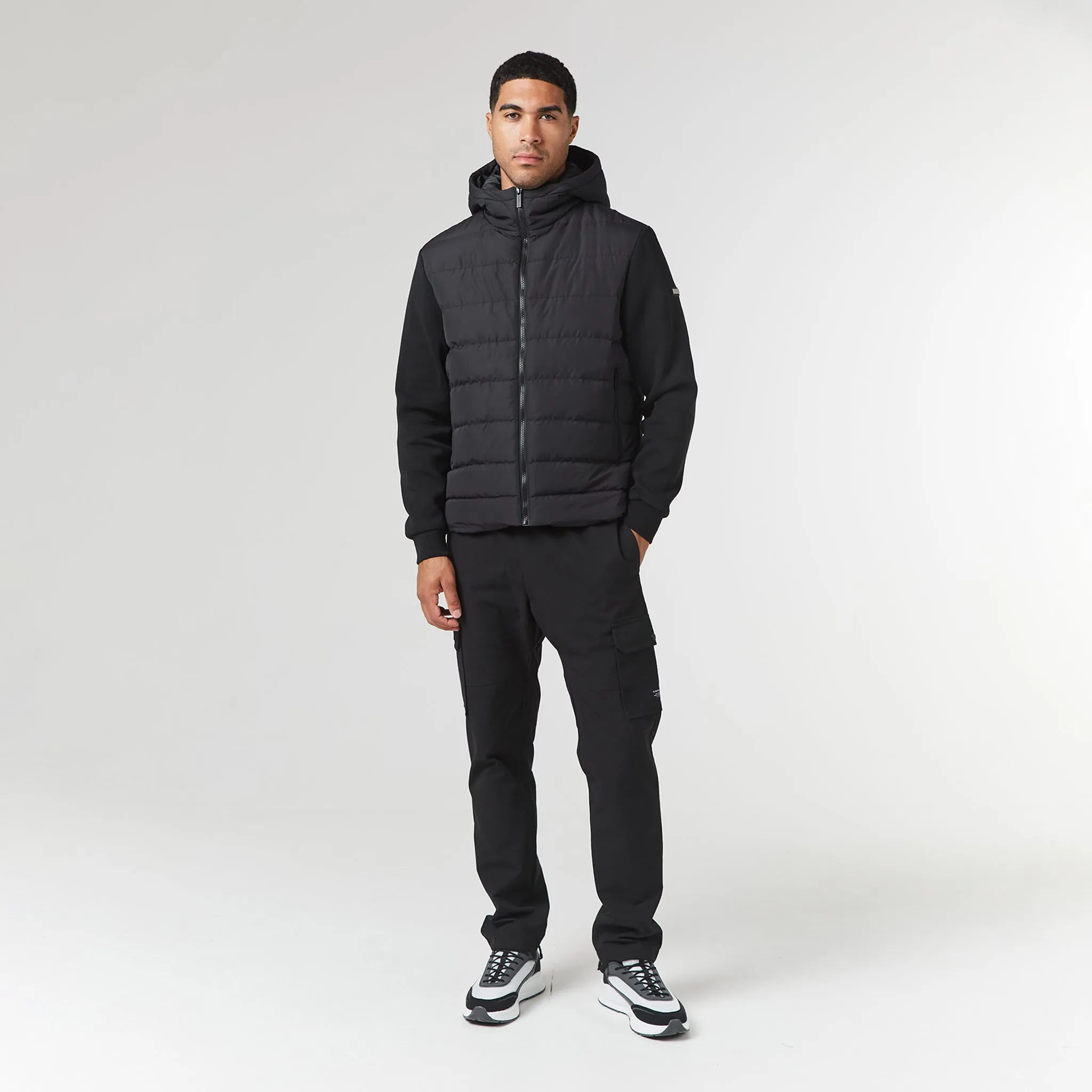 Hooded Hybrid Jacket | Black