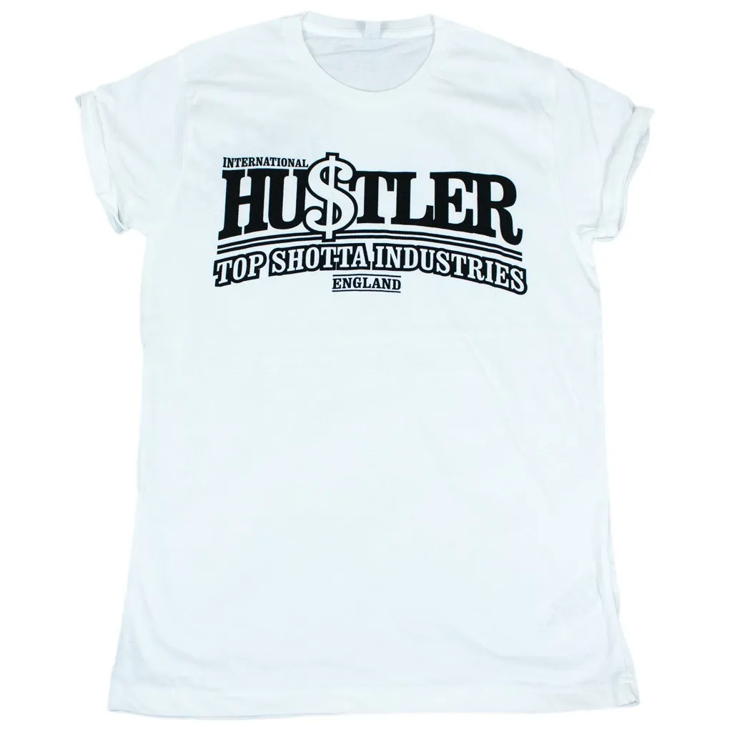 Hustler Womens White and Black T-Shirt