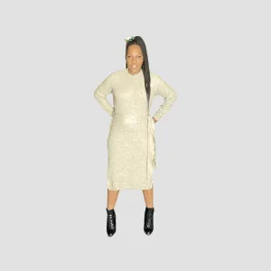 INDRIA SWEATER TIE DRESS