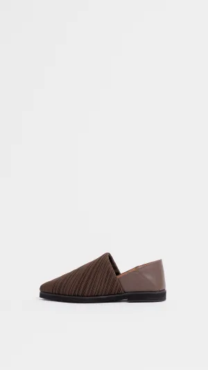 Issey Miyake Pleats Please Slip-On Shoe in Brown