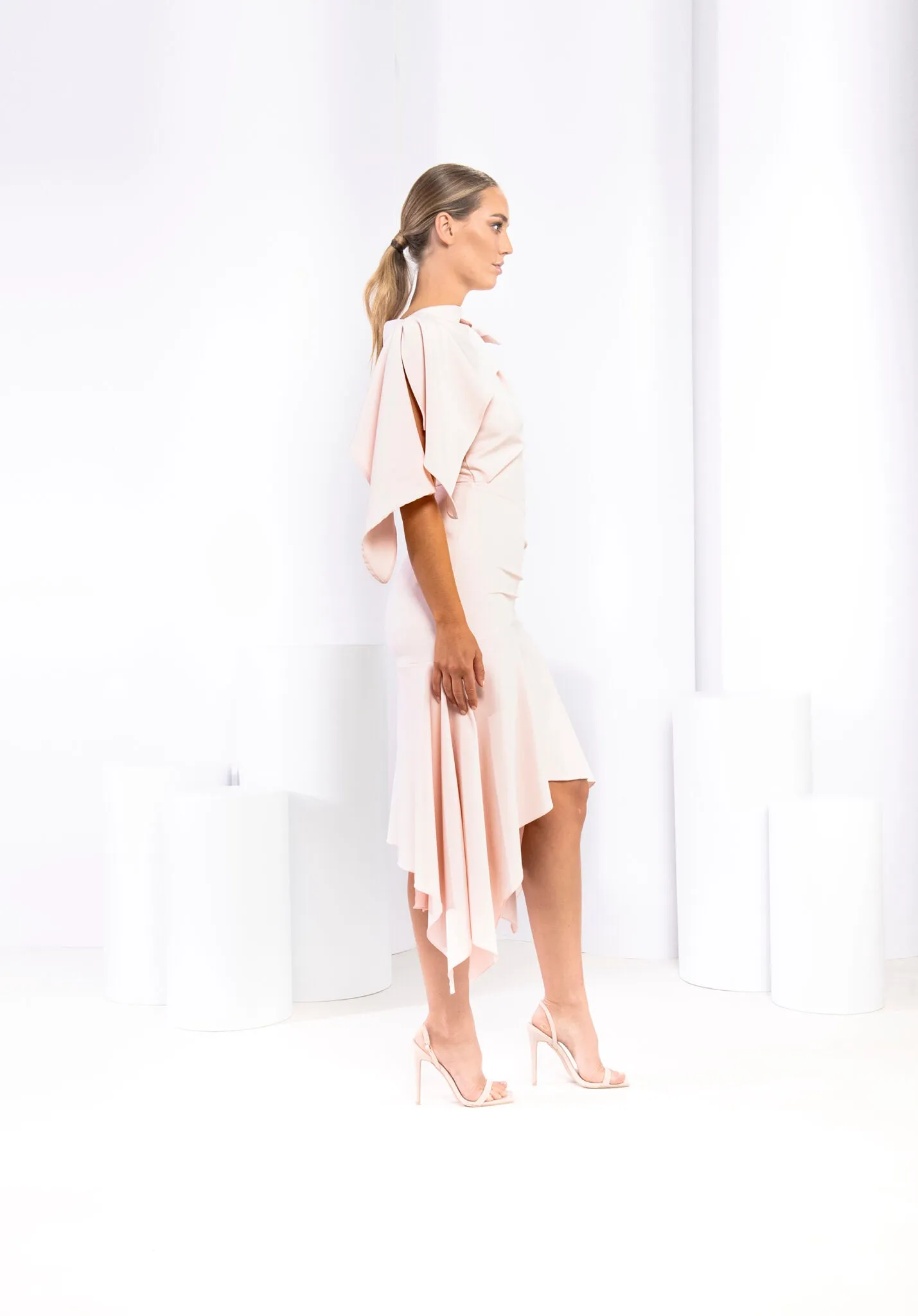 Kevan Jon Addison dress in blush pink