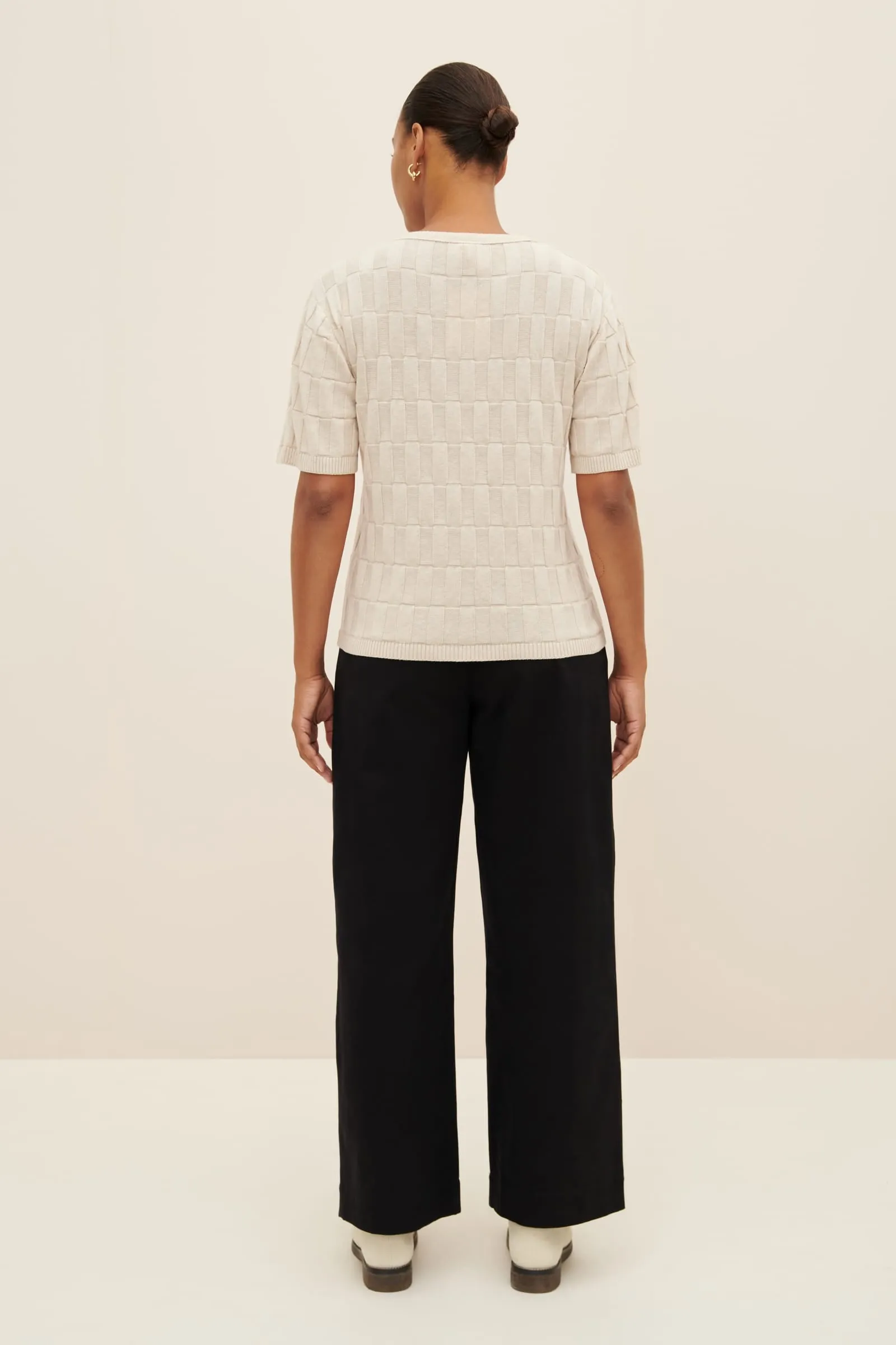 Kowtow Etch Tee - Light Marle