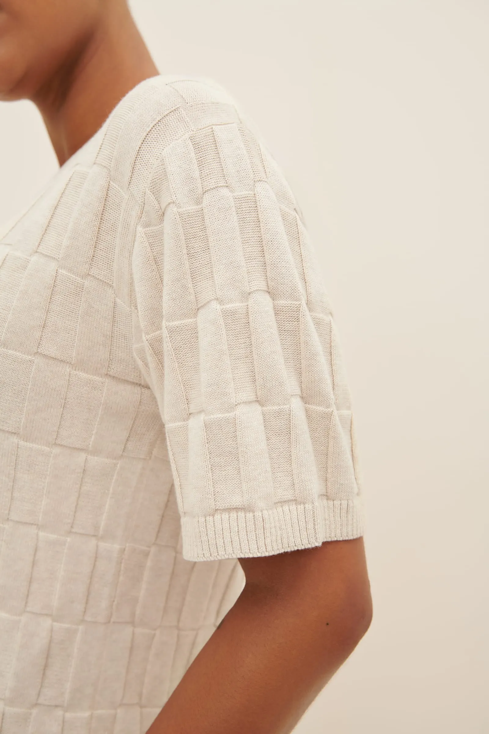 Kowtow Etch Tee - Light Marle