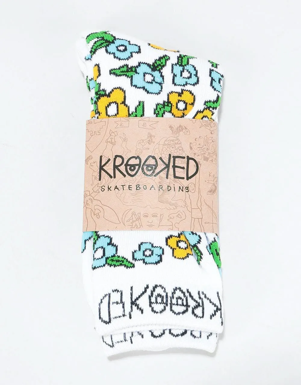 Krooked OG Sweatpants Socks - White/Multi