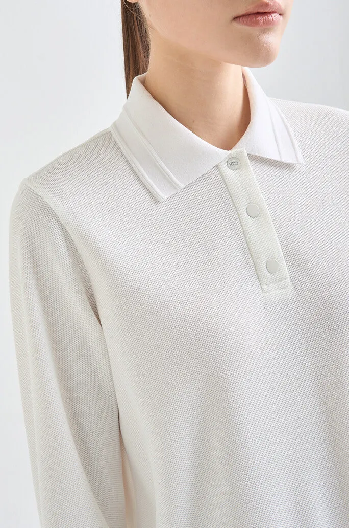 Lanvin Blanc Knit Polo Top