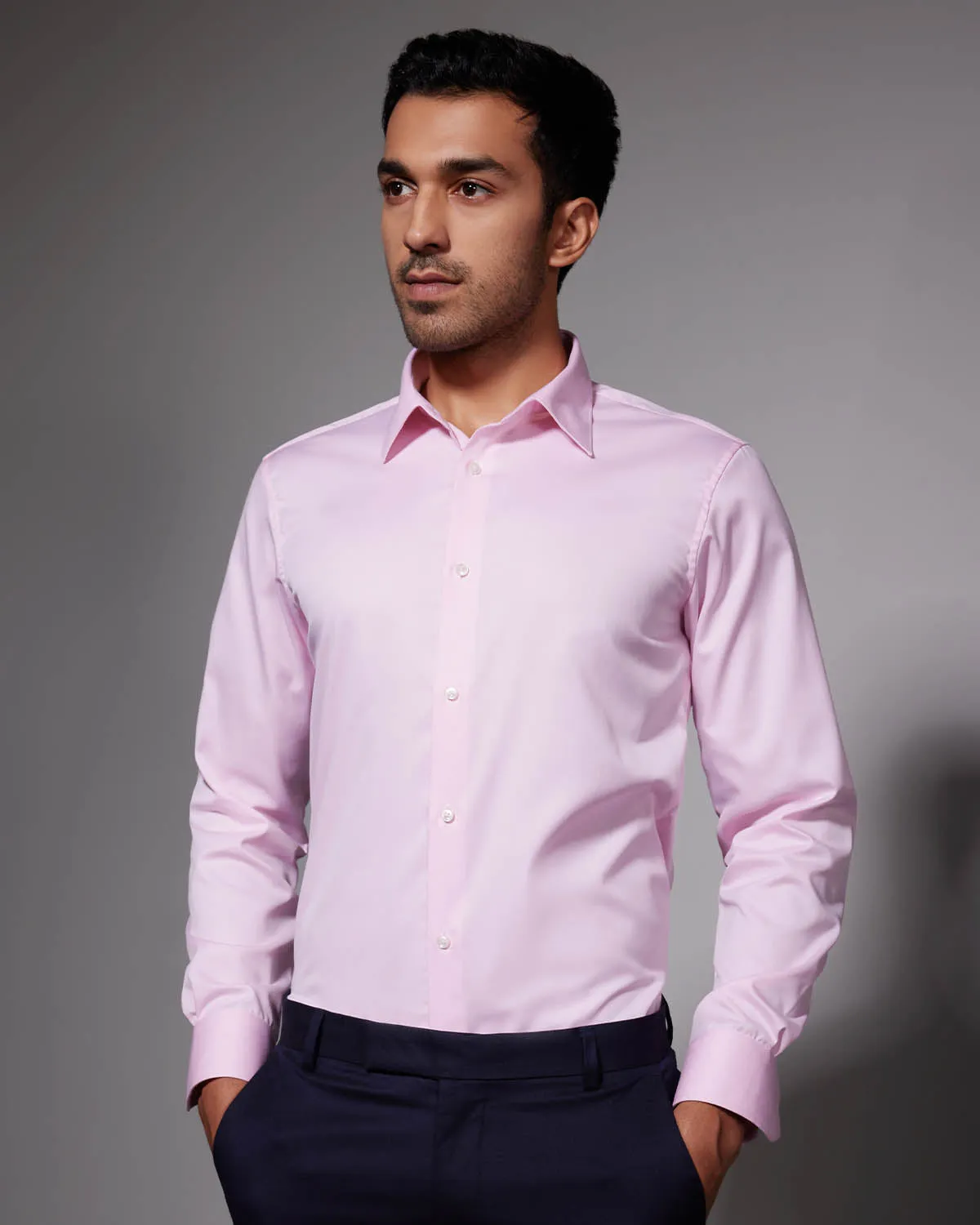 Luthai Wrinkle-Free Twill Shirt - Pink