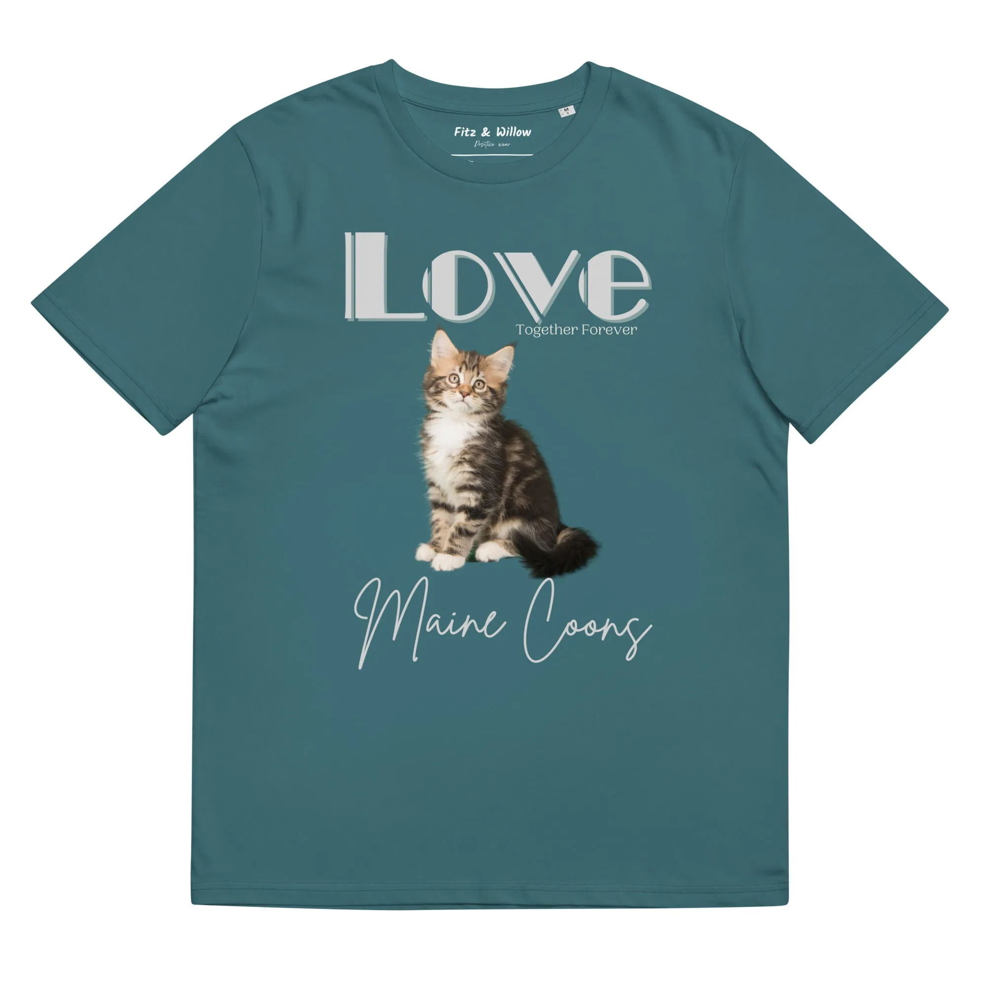 Maine Coon mum & dad unisex organic cotton t-shirt