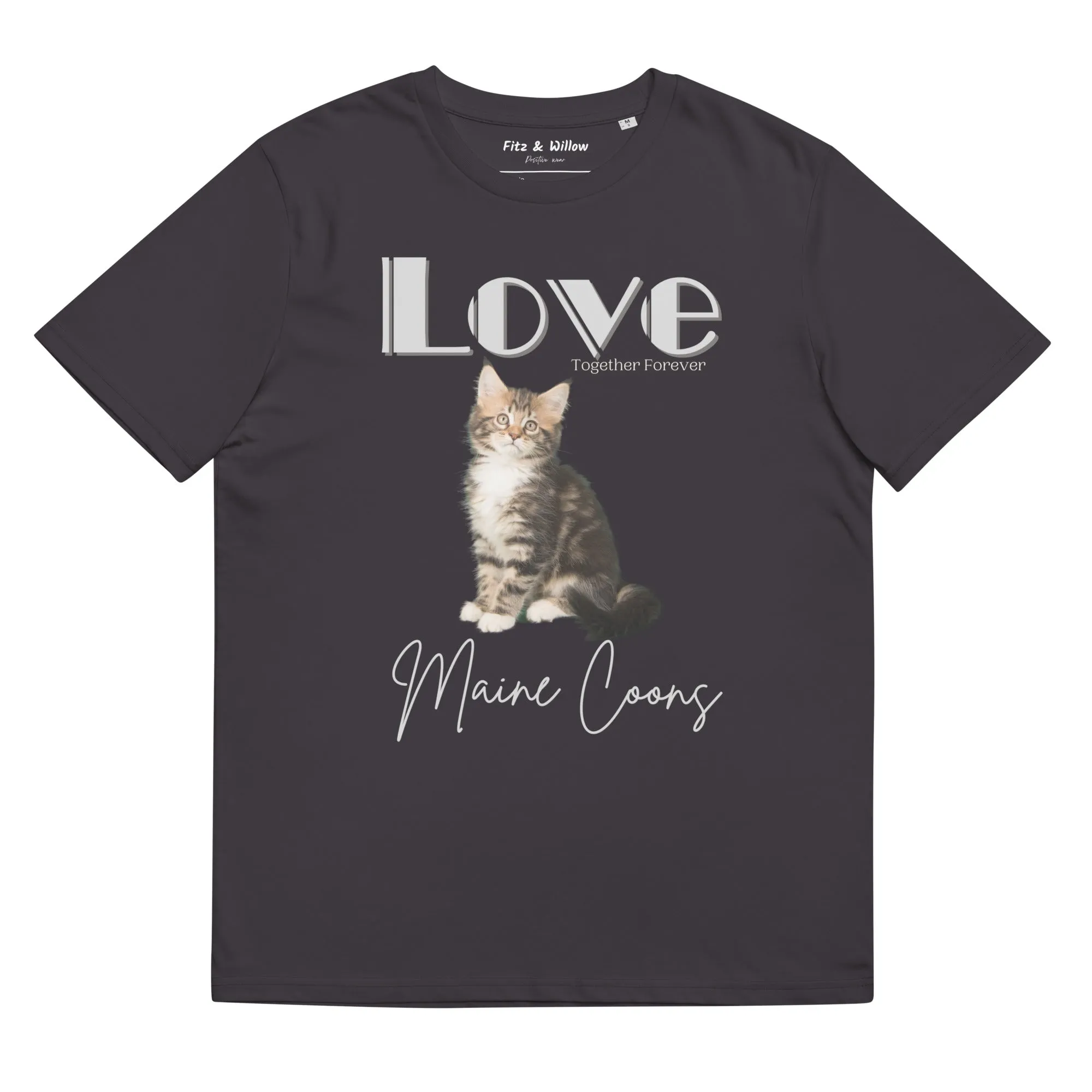 Maine Coon mum & dad unisex organic cotton t-shirt