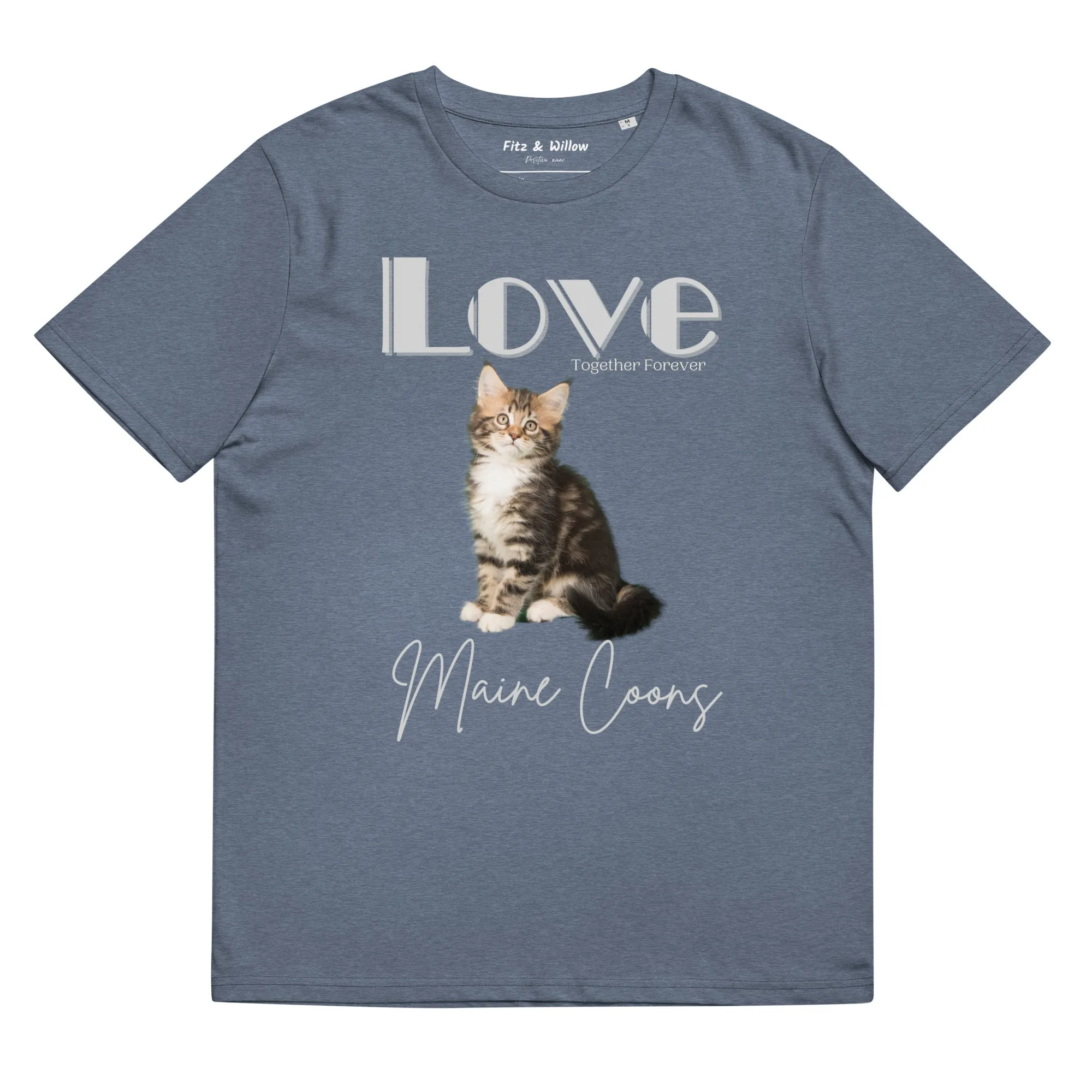 Maine Coon mum & dad unisex organic cotton t-shirt