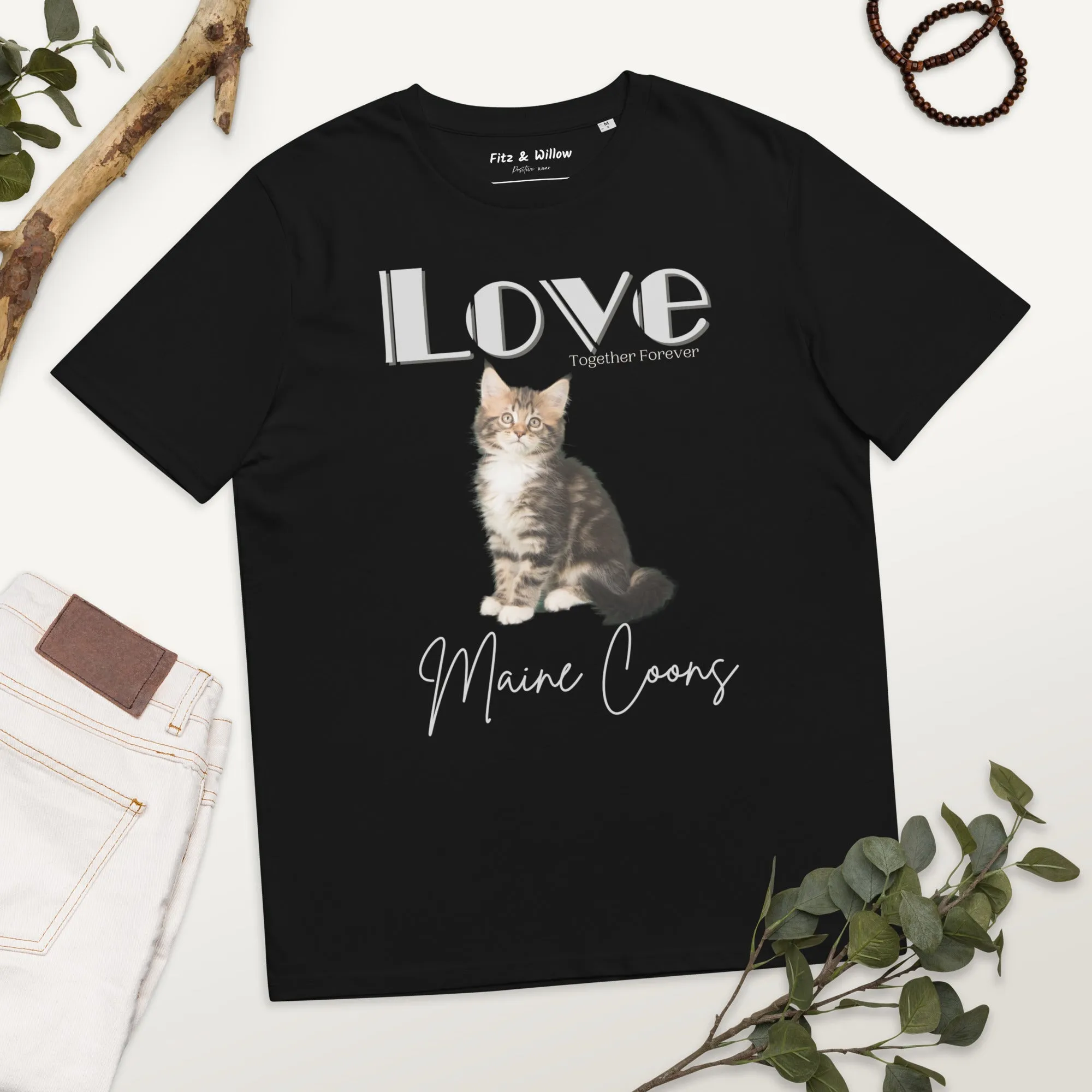 Maine Coon mum & dad unisex organic cotton t-shirt