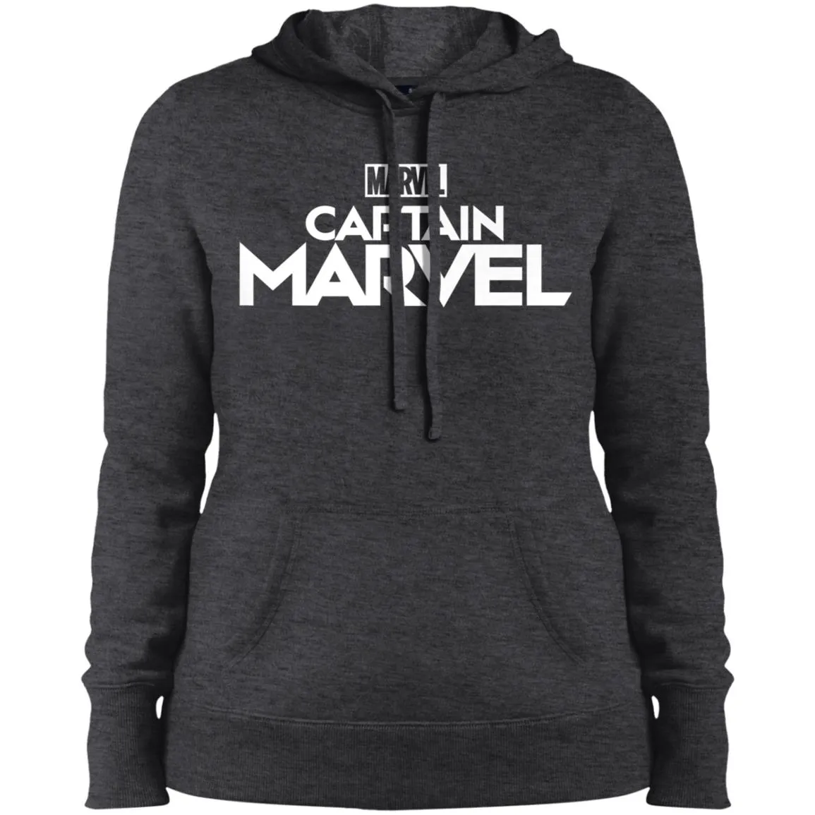 Marvel Captain Marvel Movie Logo White Women Hooded Sweatshirt