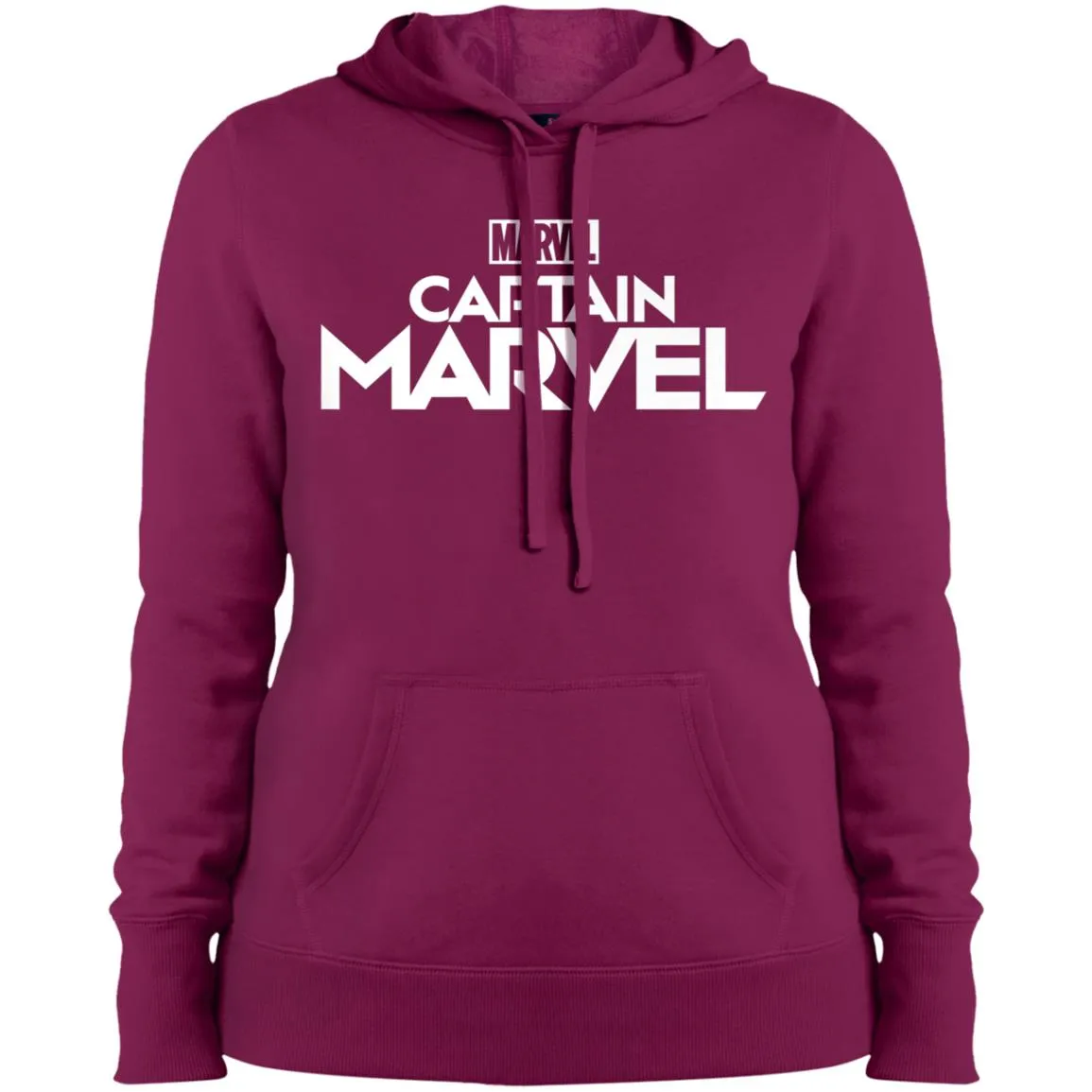 Marvel Captain Marvel Movie Logo White Women Hooded Sweatshirt