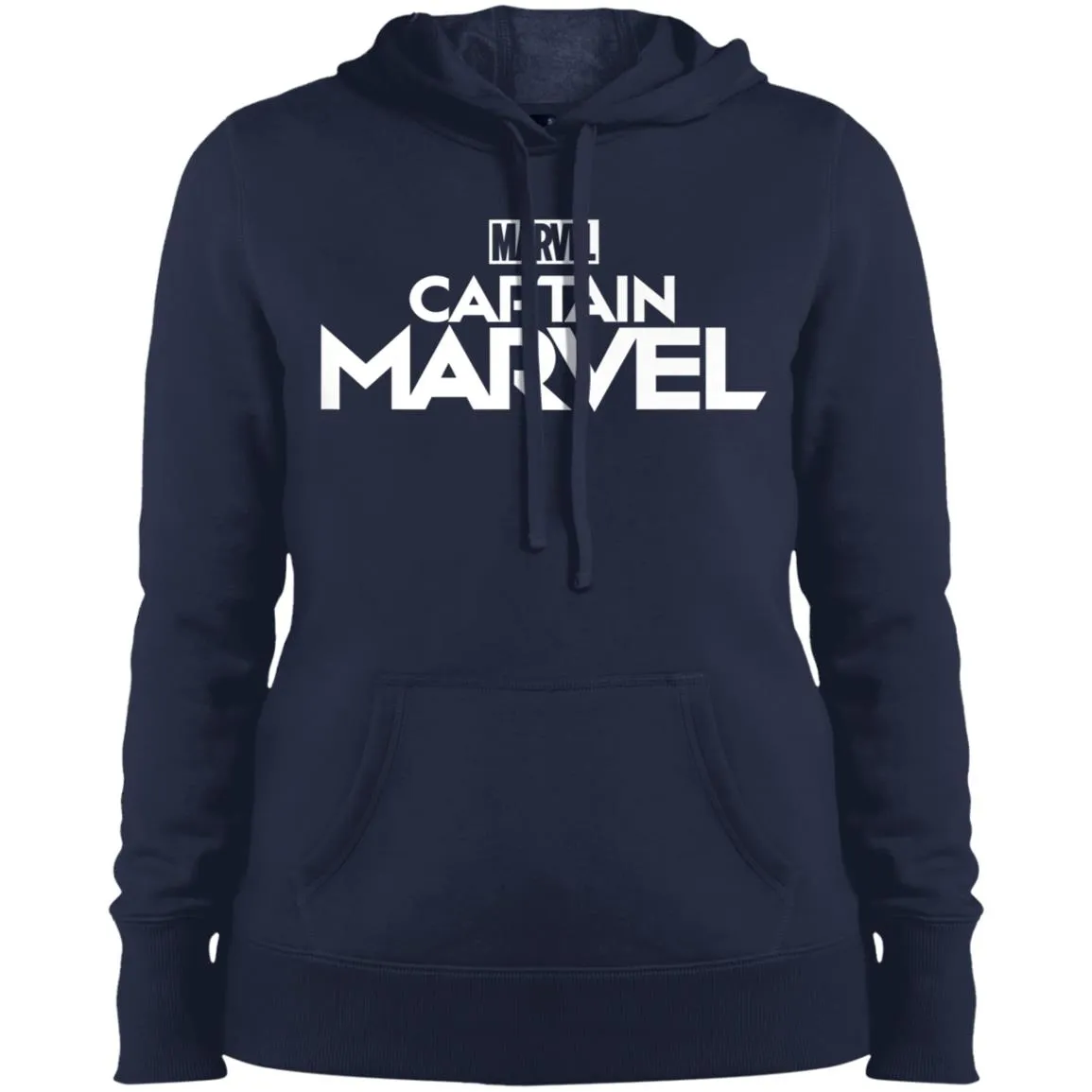 Marvel Captain Marvel Movie Logo White Women Hooded Sweatshirt