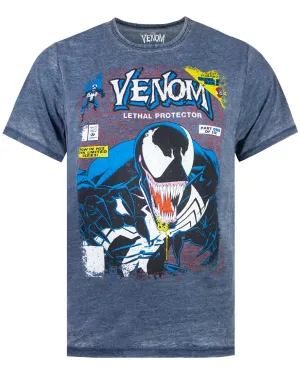 Marvel Venom Comic Cover Men's Burnout T-shirt