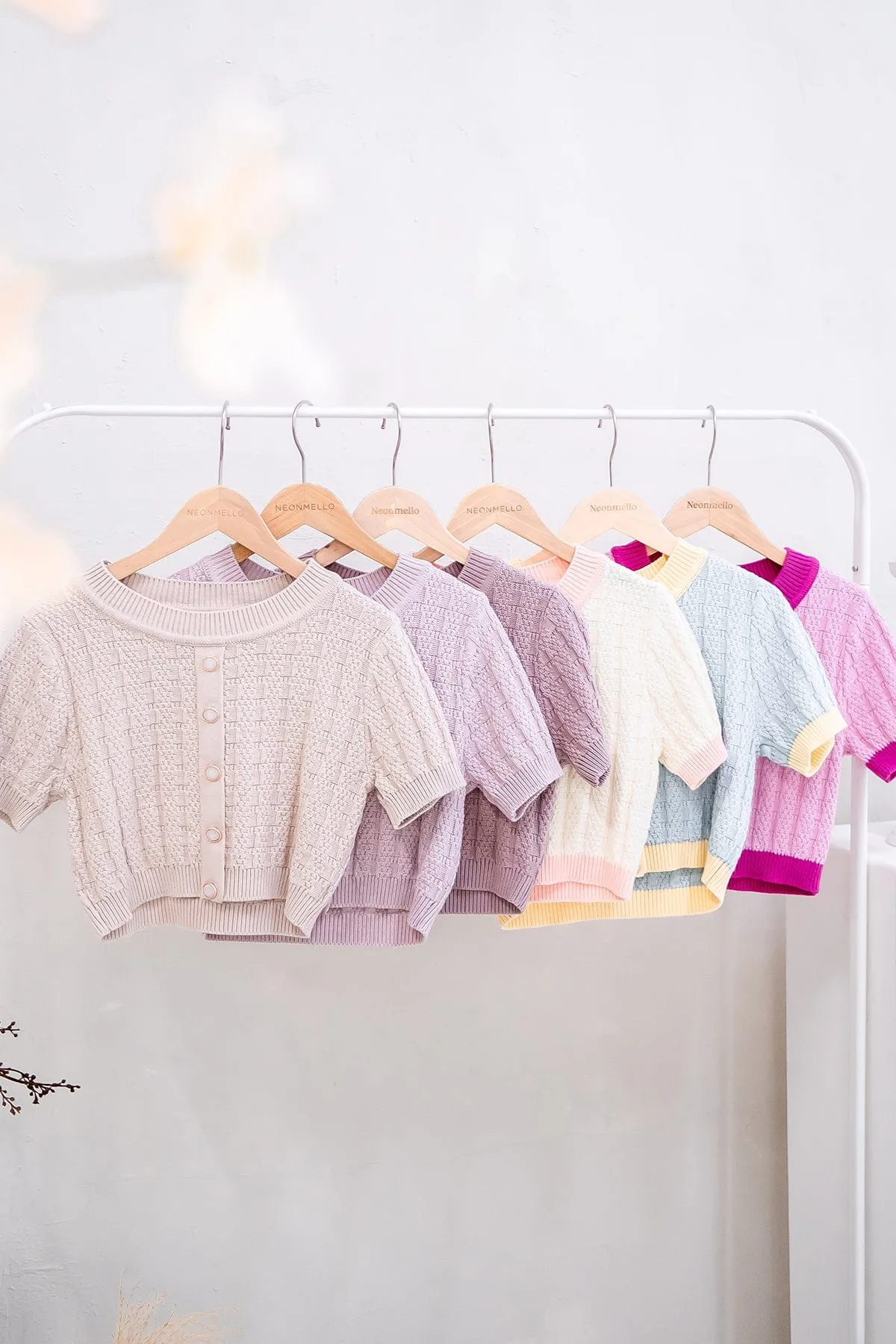 MEA KNIT TOP IN MAUVE PINK