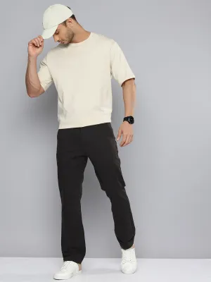 Men's Black Tapered Chinos