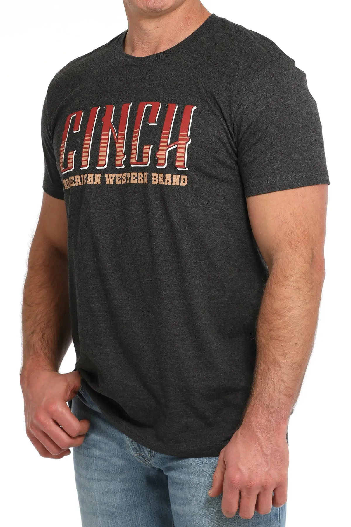 Men's Cinch Charcoal Logo T-Shirt - MTT1690650