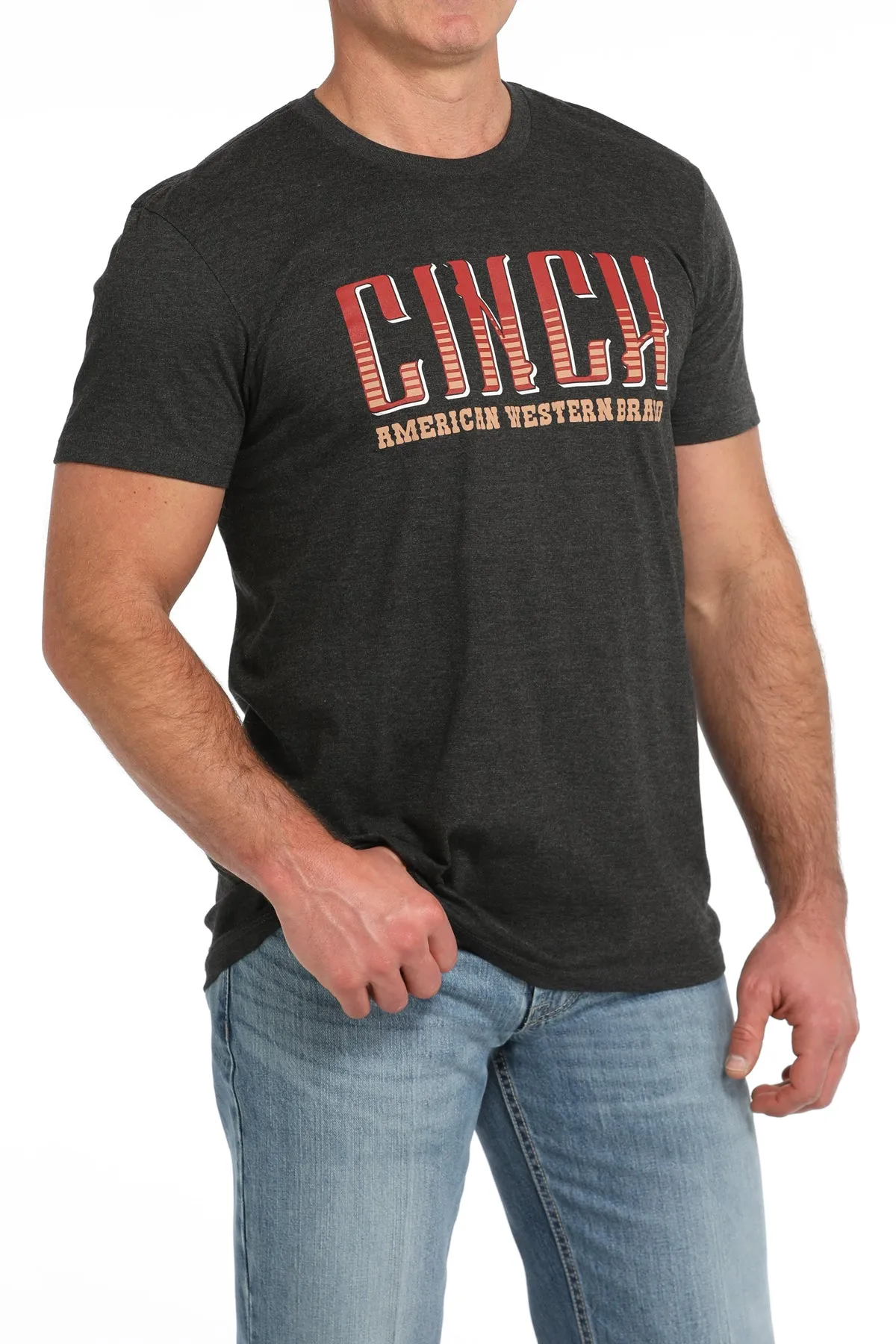 Men's Cinch Charcoal Logo T-Shirt - MTT1690650