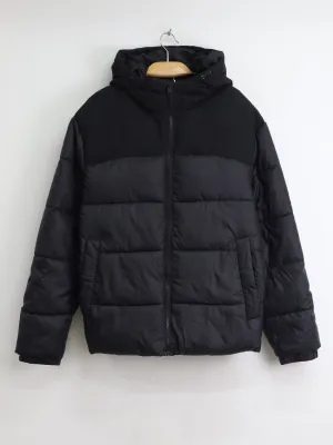 Men's Quilted Puffer Jacket,Black