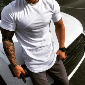 Mens Running T Shirt Sportswear Fitness Sport T Shirt Slim fit Gym T shirt