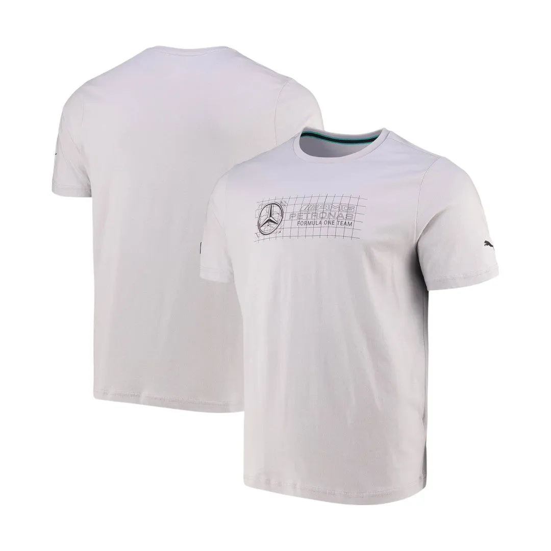 Mercedes AMG Petronas F1 Logo T-Shirt   by Puma - Team Silver